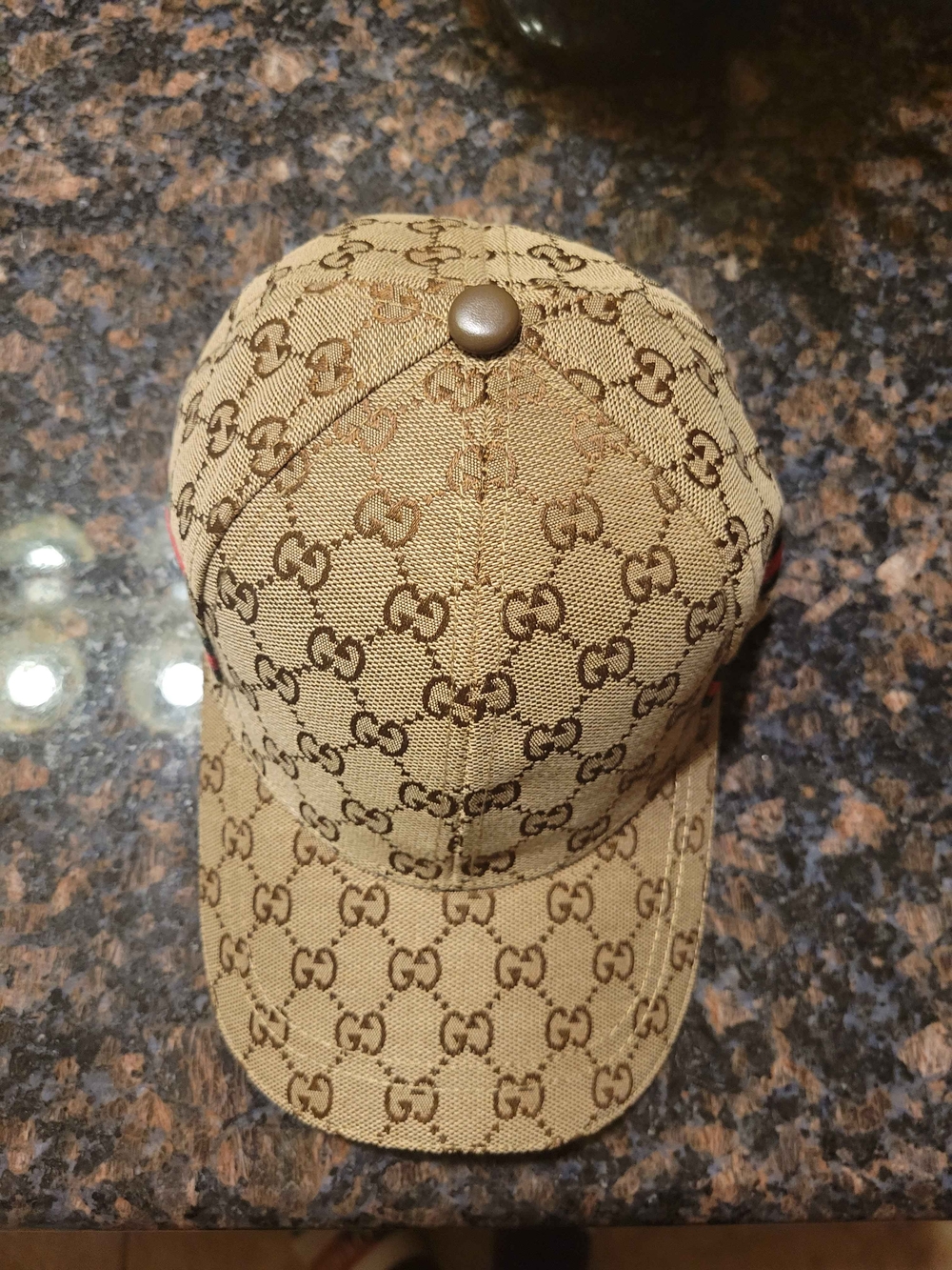 Gucci Beige/Brown GG Monogram Baseball Cap - Picture 4 of 9